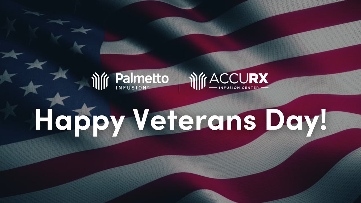 This #VeteransDay, we honor the men and women who served our country, especially those at Palmetto Infusion who continue serving our patients.

Thank you for your sacrifice, your courage, and your love for this country. We appreciate you!