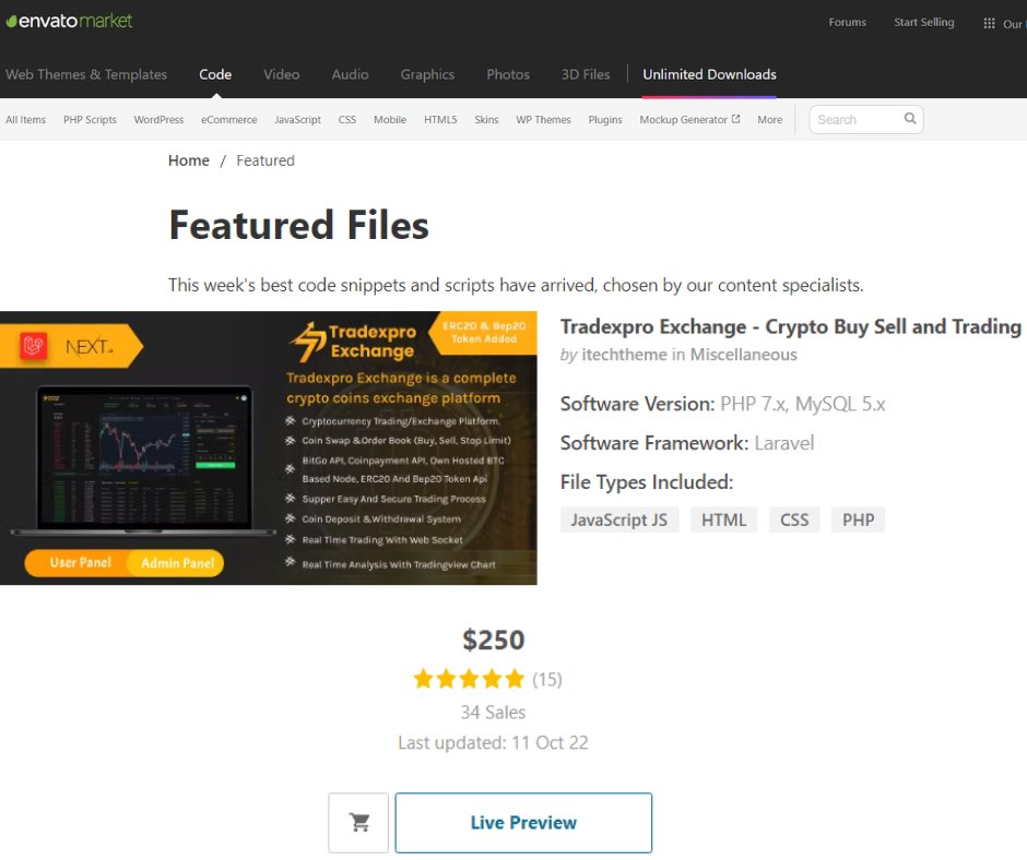 Mahmudul_hrifat's tweet image. Tradexpro Exchange is now Feature product of the year on #Codecanyon
Live Product: codecanyon.net/item/tradexpro…
#tradingscript #cryptoscript #tradexproexchange #newcryptoplatform #code