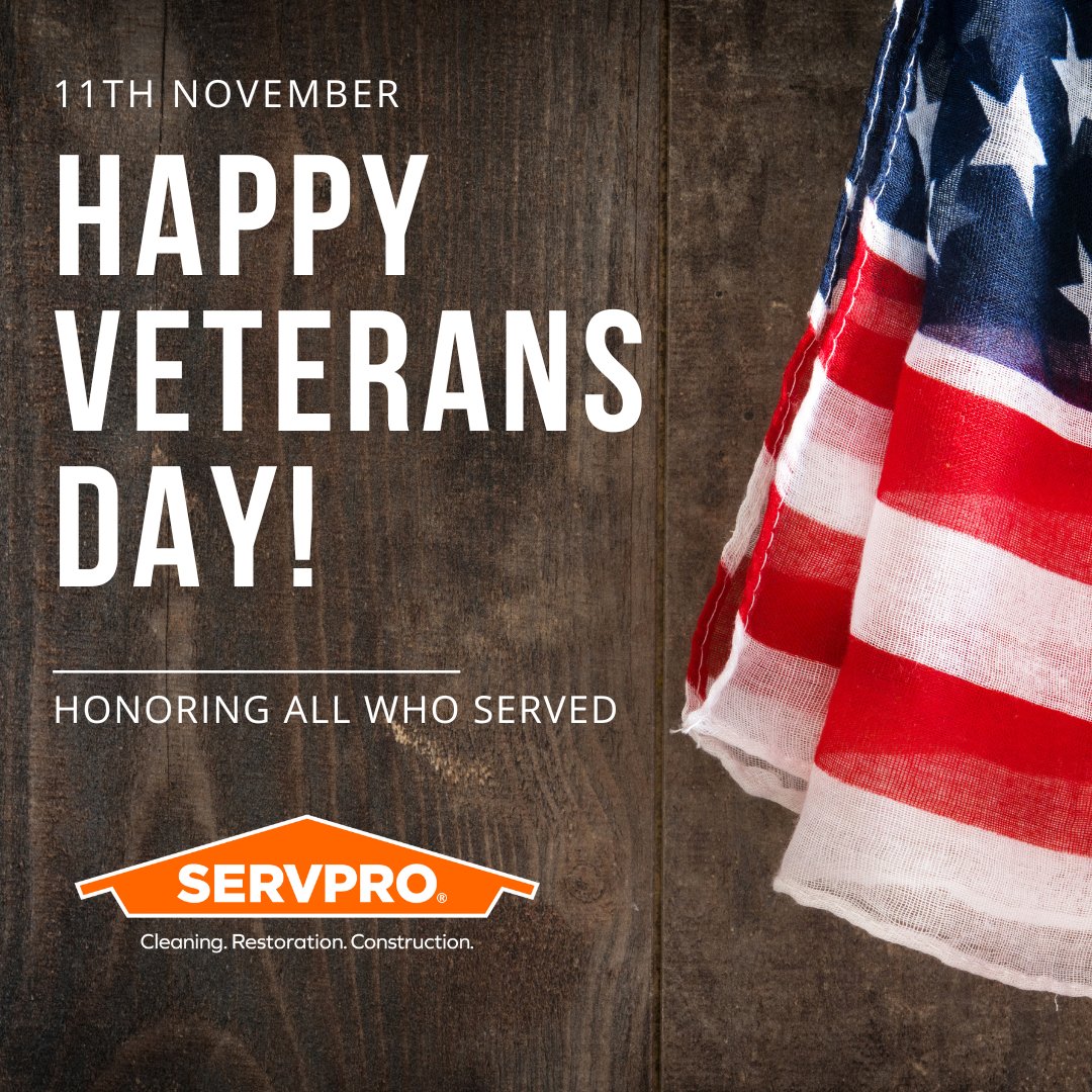 Happy Veterans Day from SERVPRO!