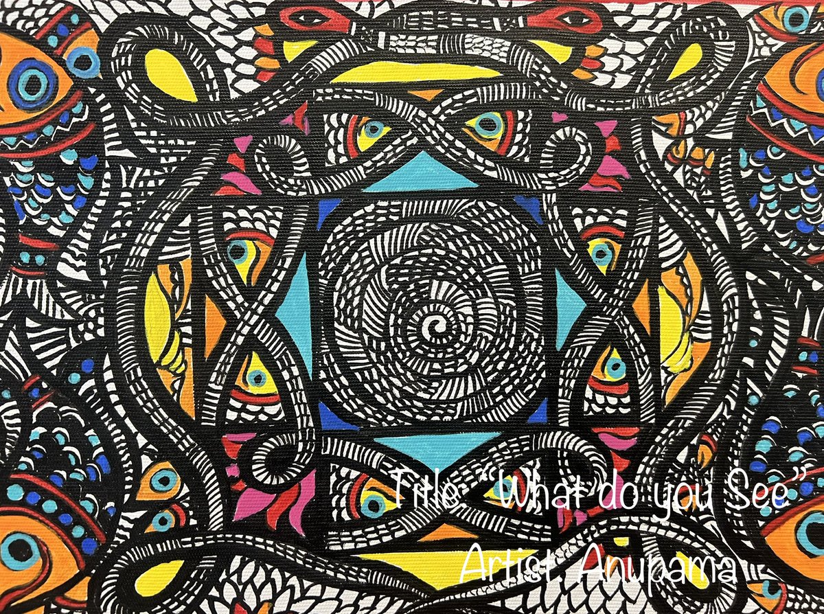 anupama_pri's tweet photo. Title: “What do you See”
This work is inspired from #flmnh #ichthyology #herpetology #paleontology Collections. #invertebrate #vertebrate #zoology #art
Original and prints available at Downtown Festival and art show. #gainesville #Florida November, 19 & 20th, 2022. 10am-5pm https://t.co/3xIAu0rlTC