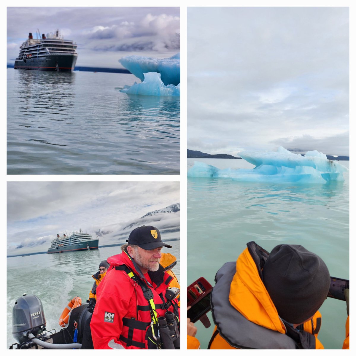 Here's a taste of what we experienced this morning with Seabourn Venture's zodiac exploration near the Jorge Montt Glacier. Many blue ice views. #seaournventure #seabournventure #seabournexpeditions #expeditioncruises #exploringchile #fjordsofchile