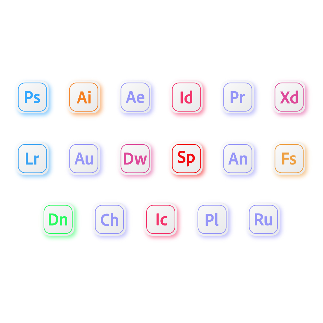 0217_Designs's tweet photo. #Adobe icons in neumorphic style ✨

RT &amp; comment "Hi" to receive it for free in your DM. Must Follow. 

#icons #artistsontwitter #AdobeIllustrator https://t.co/DfRApVwJHo