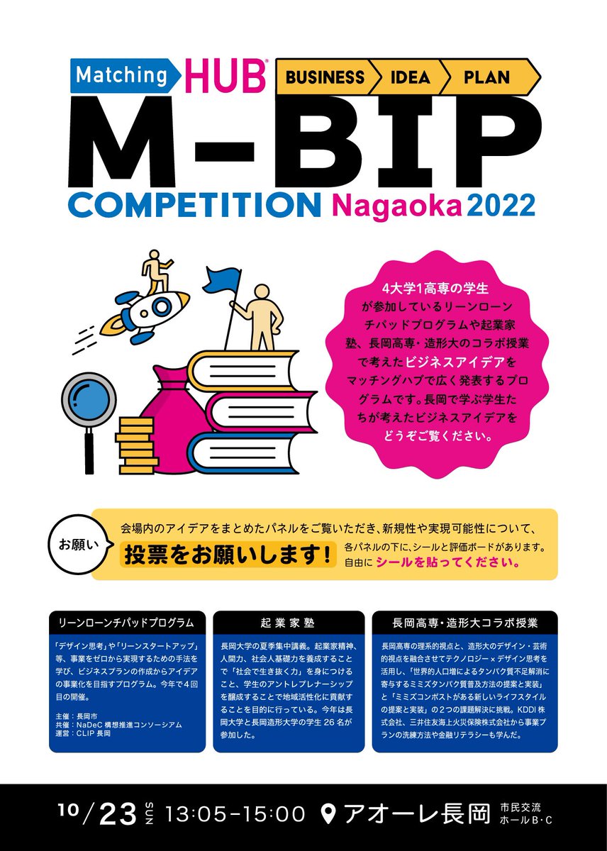 paypaydesign358's tweet photo. 【 マッチングハブ長岡 】
《 ビジネスコンペティション 》
A4フライヤー・A2パネル
制作させていただきました‼︎!
お忙しいところありがとうございました🍀
#MatchingHUB
#MBIP
#長岡
#新潟
#フライヤー
#パネル
#デザイン
#制作 https://t.co/xAFgZJ4Wrb