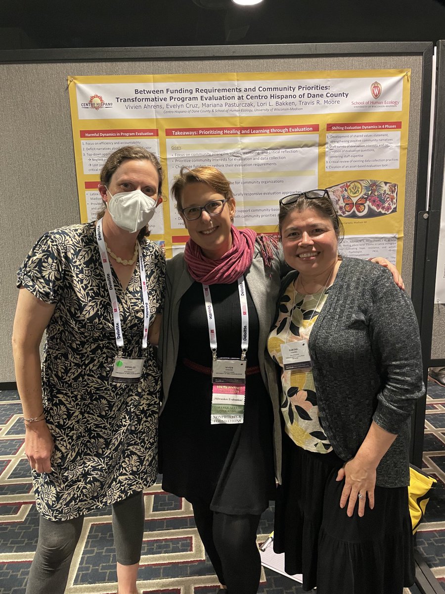 Learning with amazing people at #eval22 ⁦<a href="/ShahannaMB/">Shahanna M B</a>⁩ ⁦<a href="/NBPC1/">N. Bowman, PhD</a>⁩ ⁦<a href="/MsJaDell/">Ja'Dell (Sir)Davis</a>⁩ ⁦<a href="/WECuwmadison/">Wisconsin Evaluation Collaborative</a>⁩ ⁦<a href="/wcerclinics/">WCER Clinical Program</a>⁩ ⁦<a href="/WCER_UW/">WCER</a>⁩