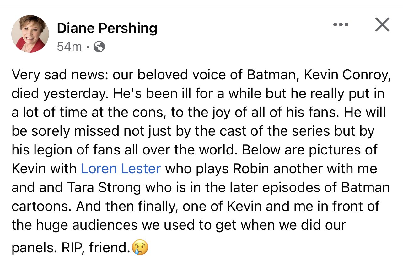 Kevin Conroy, Longtime Batman Voice Actor, Dies At 66
