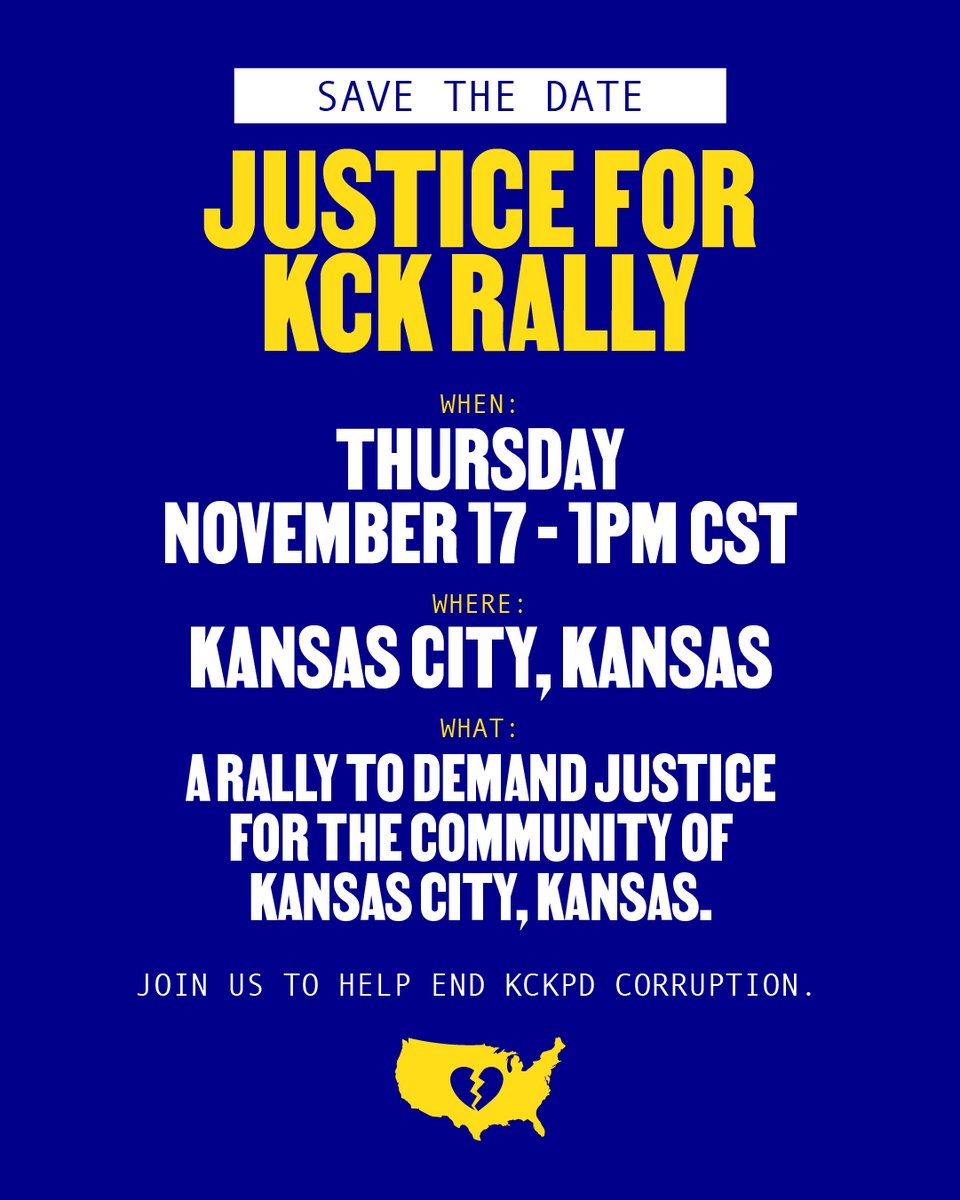 SAVE THE DATE
JUSTICE FOR KCK RALLY
Visit KCKPDCorruption.info for more information.