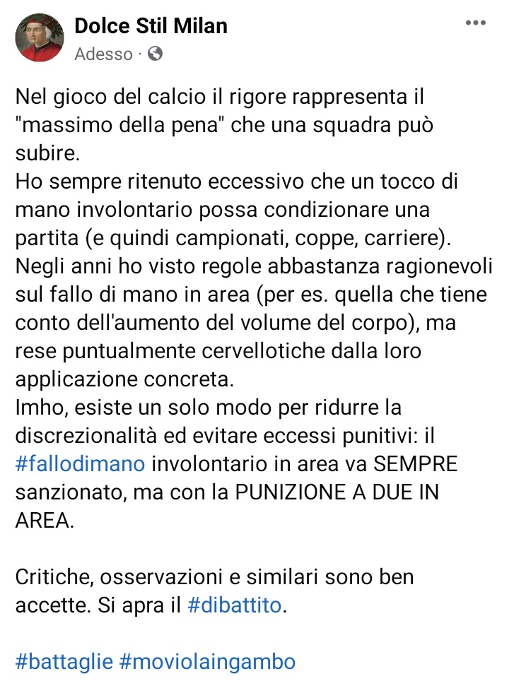 DolceStilMilan's tweet photo. Io sul #fallodimano in area di rigore la penso così 👇 https://t.co/CpCAAT7tpi