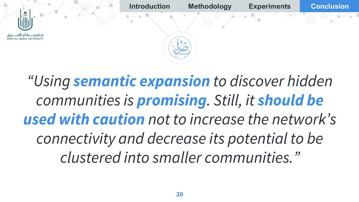 salshareef's tweet image. Just presented our paper “Investigating Community Detection in
Arabic Scholarly Network Using
Ontology-based Semantic Expansion” #asonam2022 .. So proud of you ladies.
