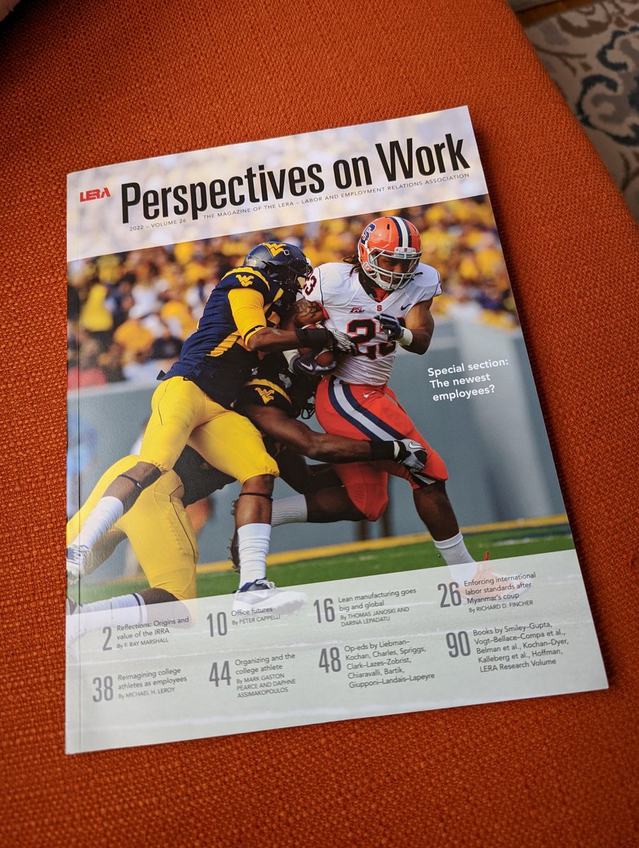 Great-looking issue of @LERassn Perspectives on Work - with informative pieces on college athlete organizing from @MarkGPearceWRI and remote work #labor #employment #union #organizing #workplace leraweb.org