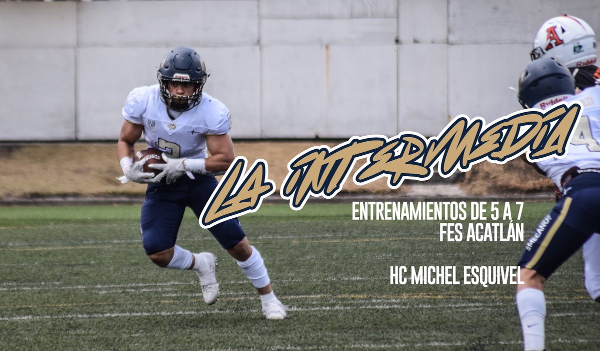 Atención Intermedia 🚨

Si quieres formar parte de la Intermedia, acude a nuestros entrenamientos de lunes a viernes de 5 a 7pm. Sé parte de los Pumas de Acá!

 📲 Informes al 55 4947 2699
🏈 Acudir con equipo, tenis y cleats.

#DeAcáSomos 🐾