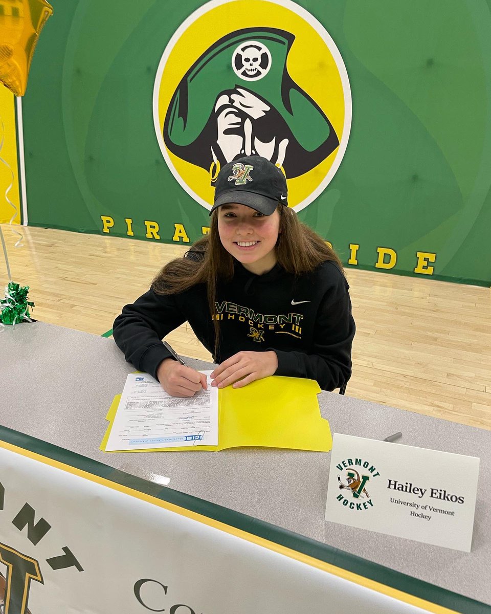 opcgirlshockey's tweet photo. Congrats to @HaileyEikos on signing her NLI and committing to @UVMwhockey this morning! #rollstars https://t.co/LnFRcS1Vd5