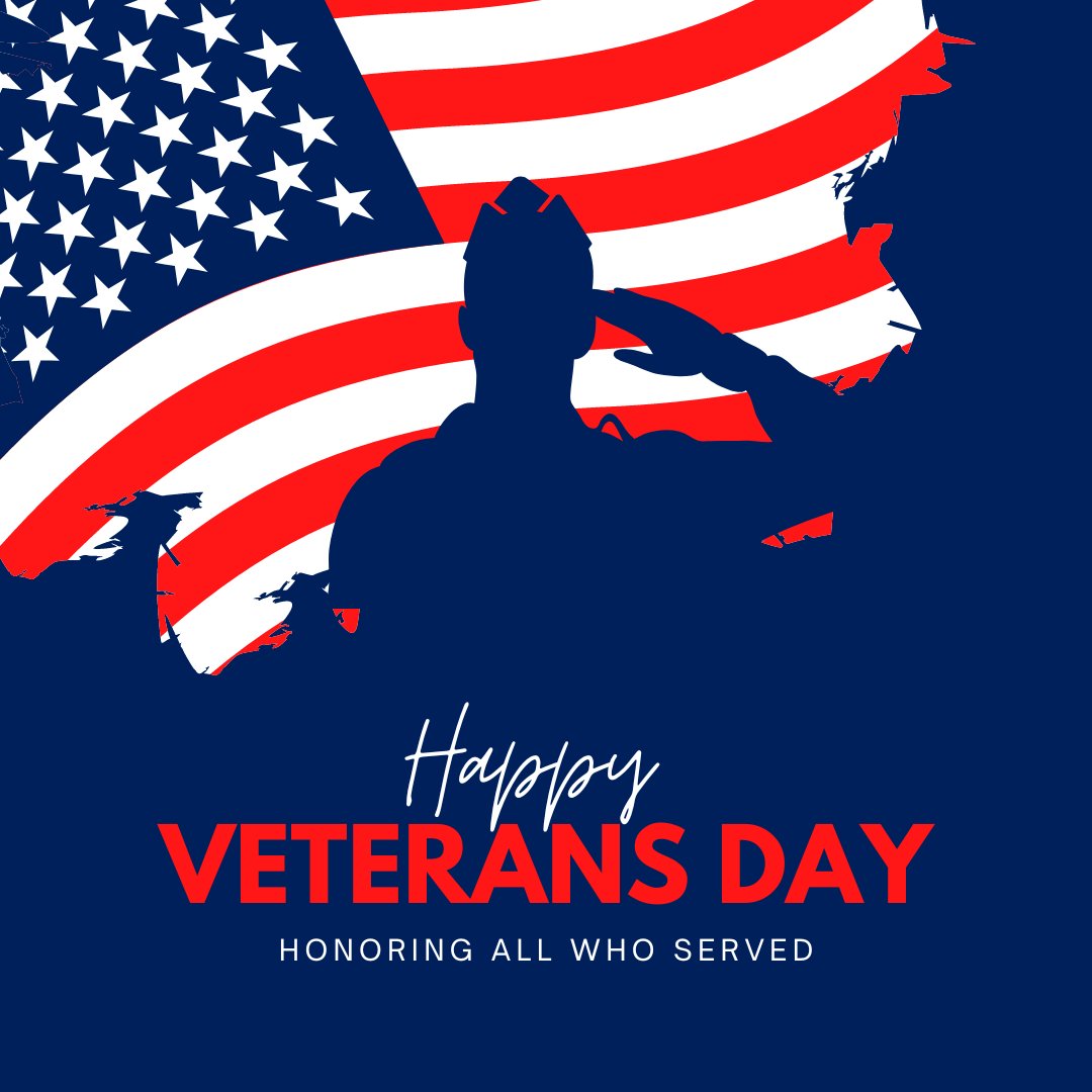 Today we honor everyone who has served in the U.S. military, the sacrifices they've made, and say thank you for their dedication to protect and serve this country. Happy #VeteransDay! ❤️🤍💙