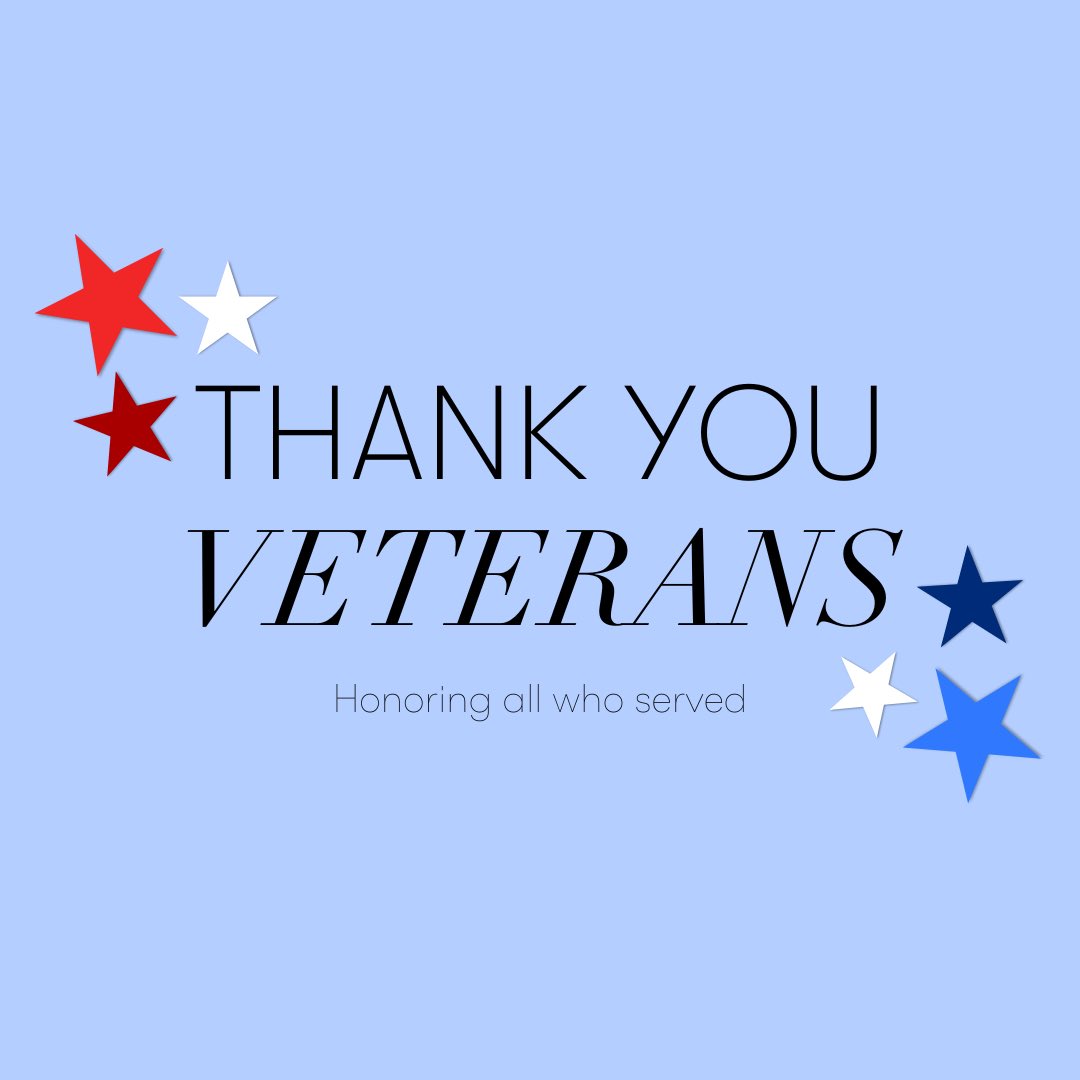 Sending our love and deep appreciation to the veterans who have served, are currently serving, and their families. We are endlessly grateful for your service, strength, and sacrifice ❤️💙 #veteransday