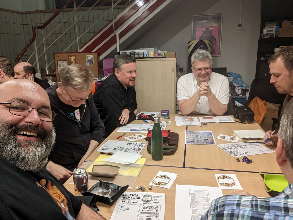 We were the Law. Successfully thwarted a Sov plot and scream war. Shame about the incoming Apocalypse War #Dredd #DeeSanction #Grogmeet thanks @Trebormills for running!