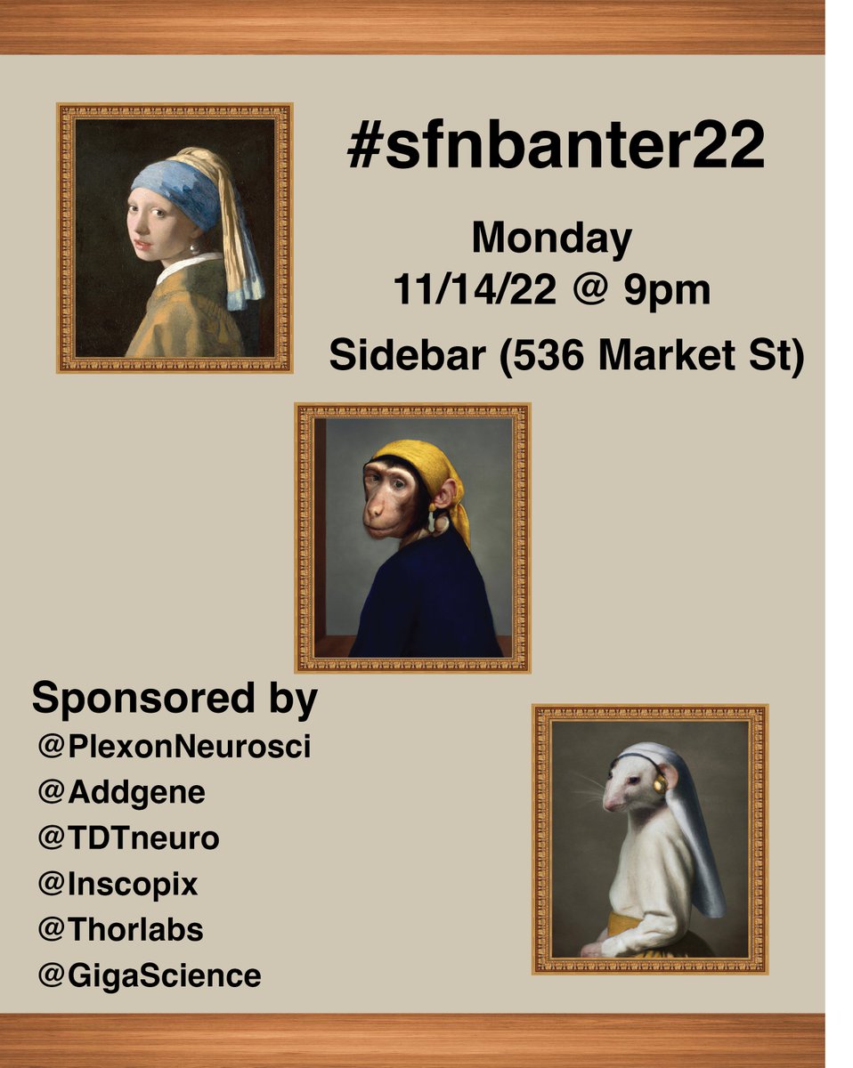 SfN BANTER (@sfnbanter) on Twitter photo BANTER IN 3 DAYS!!!
You may meet some friends at the airport, but you sure will meet more friends at #sfnbanter22. And better yet, bring your airport friends to the banter party! BANTER IN 3 DAYS!!!
You may meet some friends at the airport, but you sure will meet more friends at #sfnbanter22. And better yet, bring your airport friends to the banter party!