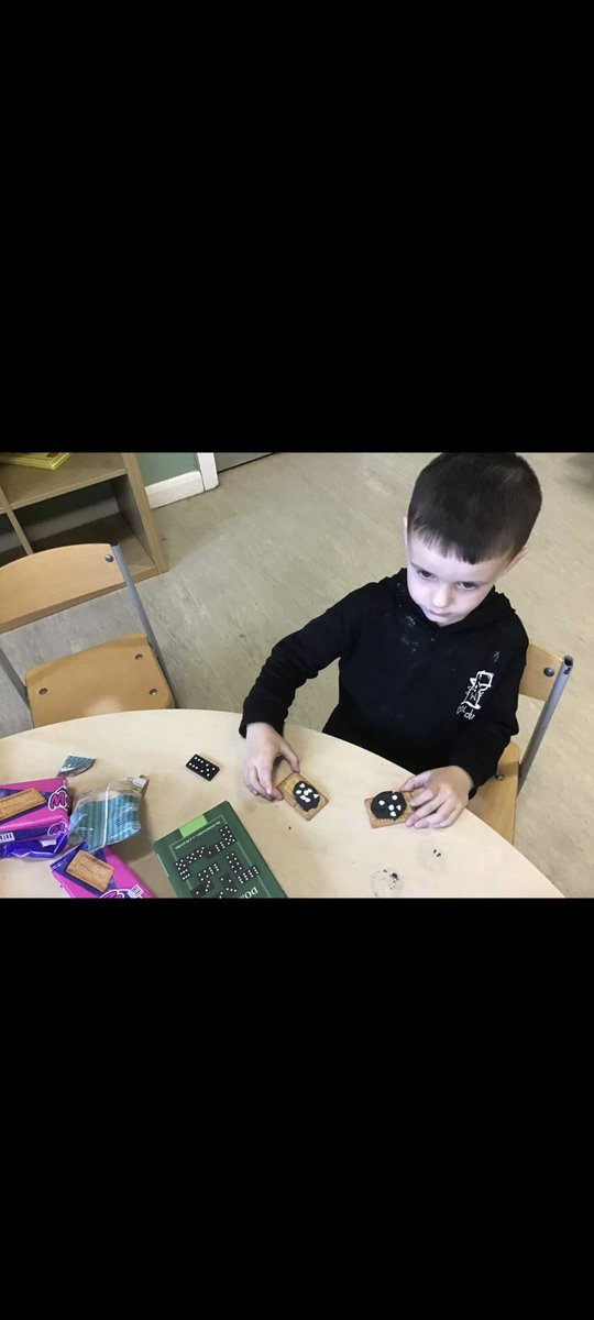 Making Domino biscuits to develop our counting and subitising skills.  We also used the words too many and learnt what fewer means <a href="/GlasgowLEL/">LEL Team</a> <a href="/glasgowcounts/">Glasgow Counts</a> <a href="/MicheleStewart0/">Michele Stewart</a> <a href="/Alison1Bowers/">Bowers Alison</a> <a href="/Sharon16145110/">Sharon Constable</a> <a href="/ELCHeather/">Heather Douglas</a> <a href="/Doug_GCC/">Douglas Hutchison</a>