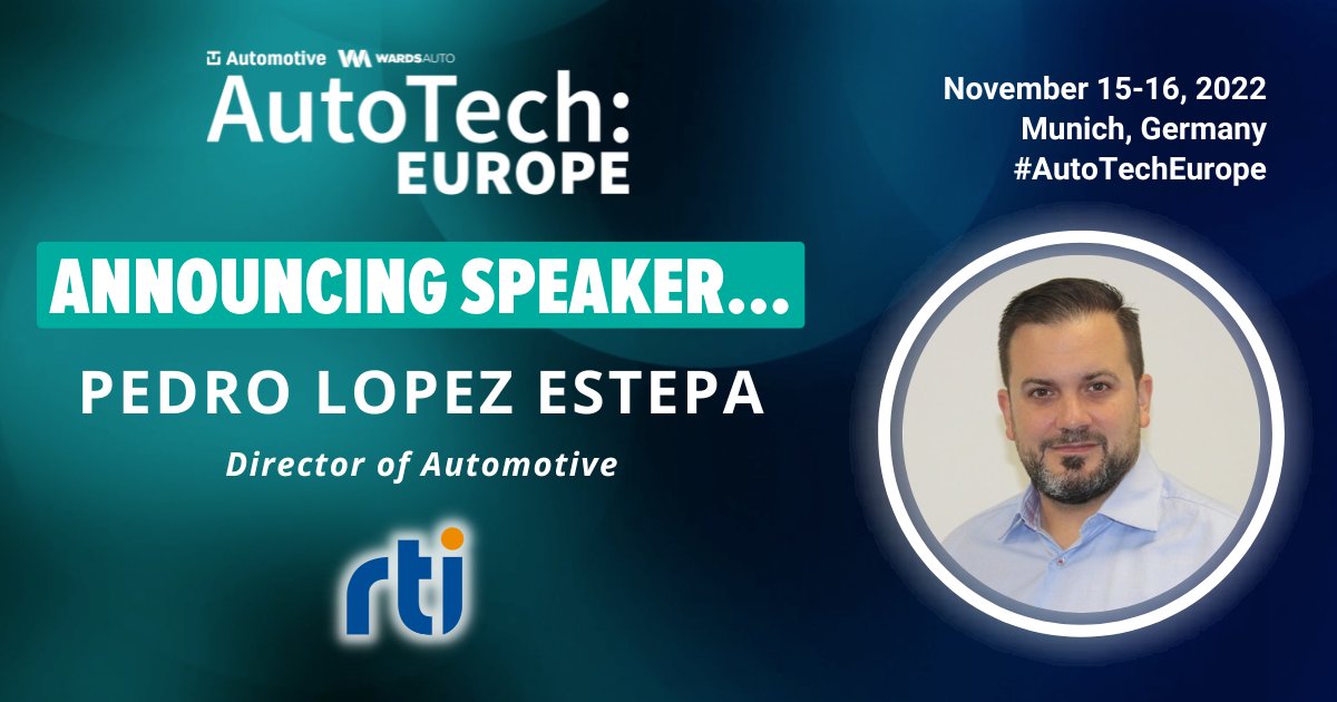 rti_software's tweet image. Safe travels to those flying out to Munich! Find out more about the event and session here: wardsauto.informa.com/autotech-europ…

#AutoTechEurope #Automotive #RTIConnext