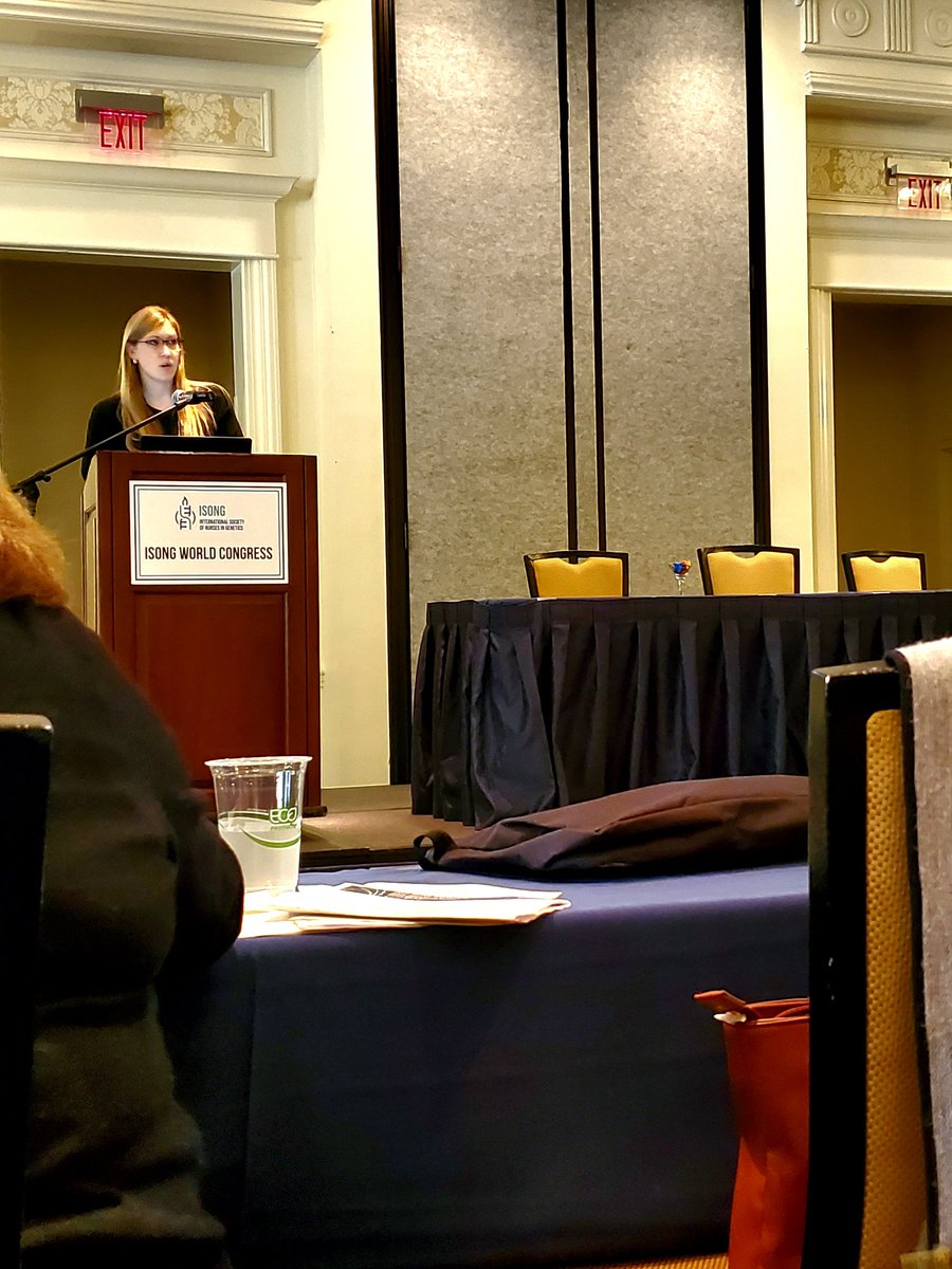 ISONG_news's tweet photo. Our members presentated research on pharmacogenomics, the impact of in person genetics visits, behaviors amongst families who have a high risk for cancer, and providing informed screening for parents before deciding on prenatal genetic testing #ISONG2022 #nursesingenetics https://t.co/EjUsr8Hvab