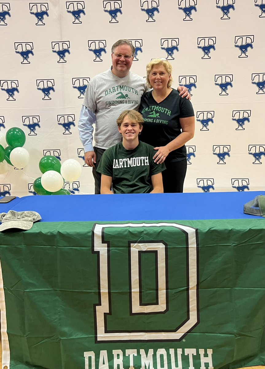 Congratulation to Logan Pack for signing his National Letter of Intent to swim at Dartmouth! He’s on the THS boys swimming Mount Rushmore, for sure. <a href="/Dartmouth_Swim/">Dartmouth Swimming & Diving Teams</a> is getting a good one.