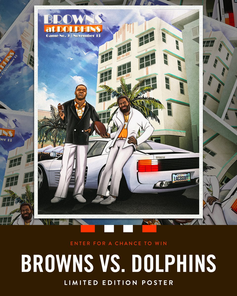 Browns's tweet image. Enter now for a chance to win 1 of 20 limited edition Week 10 game posters!

☀️🖼️ » brow.nz/lj9