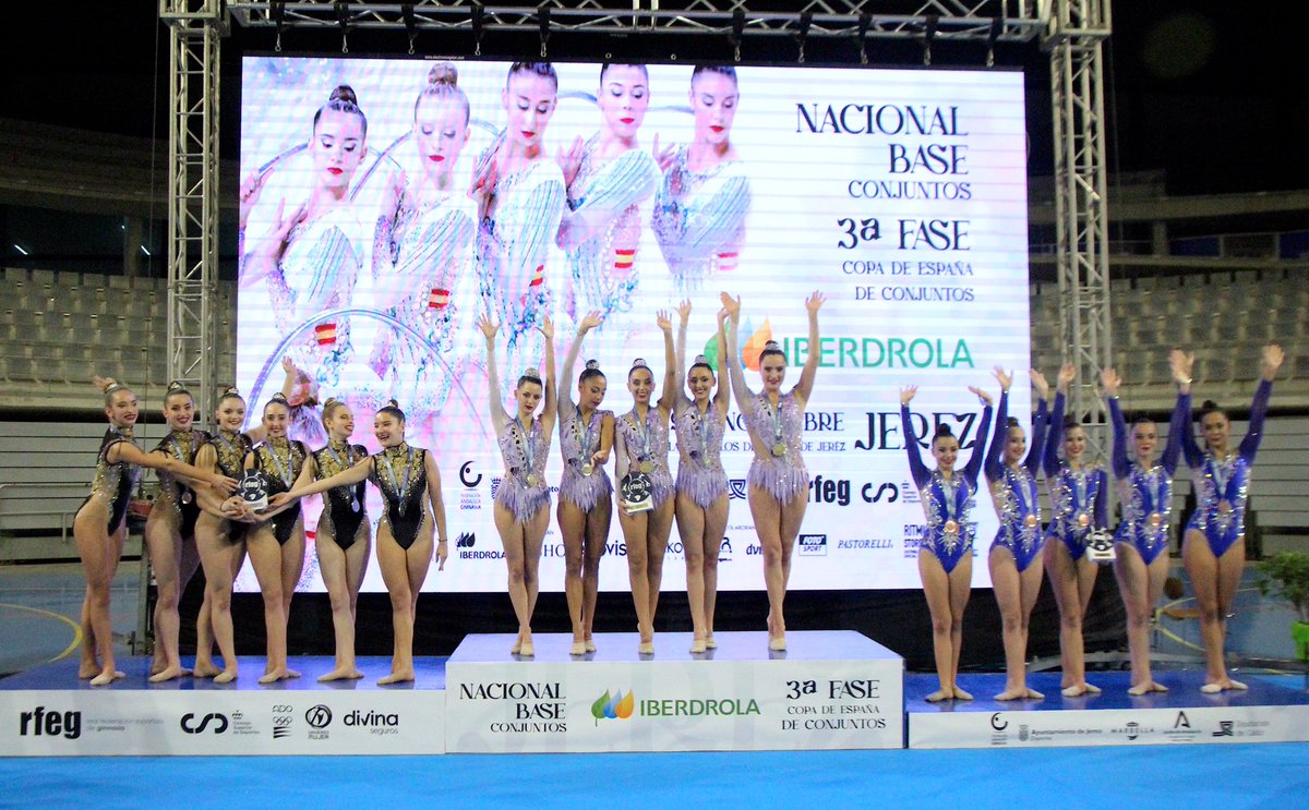 Categoría alevin 🤸🏻‍♀️
🥇 Batistana de Tenerife (CAN)
🥈 CD La Victoria Valladolid (CYL)
🥉 El Álamo GR (MAD)

Categoría juvenil 🤸🏻‍♀️
🥇 CEP Rítmica Vallecas A (MAD)
🥈 CEG Almussafes (CVA)
🥉 CEP Rítmica Vallecas M (MAD)

#GRJerez22