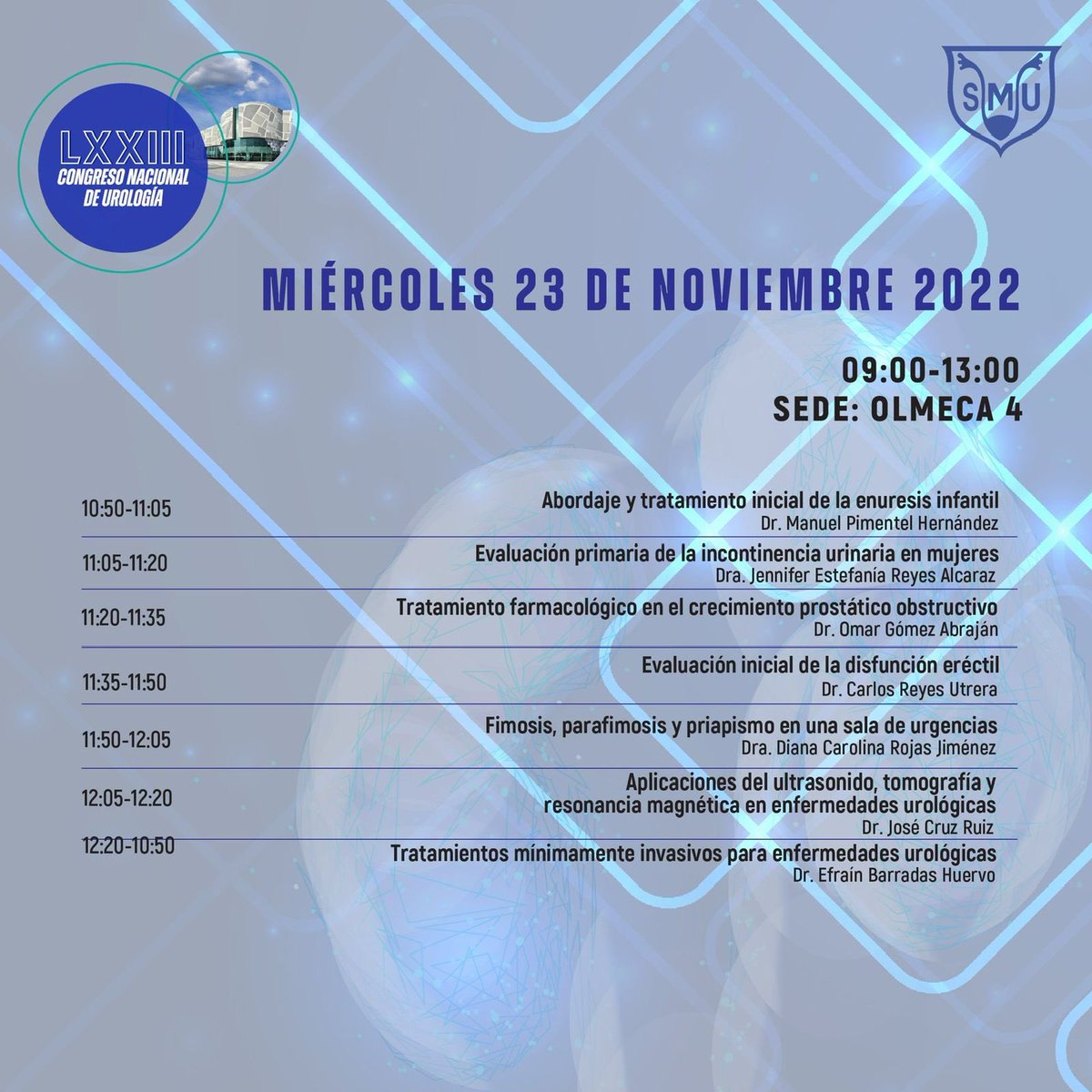 Doctores en #VERACRUZ ¡Muy Buenos días!🌞 Se les invita cordialmente al CURSO: “TEMAS SELECTOS EN UROLOGÍA PARA MÉDICOS NO URÓLOGOS”

⚕️Dirigido a todo el personal médico que esté interesado en Temas Selectos de Urología

📅 Fecha: 23 Septiembre 2022
📍 Boca del Río, Veracruz.