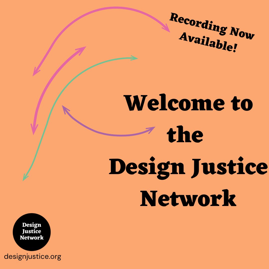 design__justice's tweet image. Missed the latest Welcome Session? November&apos;s virtual meetup is now uploaded to YouTube: buff.ly/3tnFcXj Watch to learn more about DJN and benefits of Network membership! #DesignJustice #DesignJusticePrinciples #DesignJusticeNetwork #DesignJusticeNews #DesignJusticeEvents