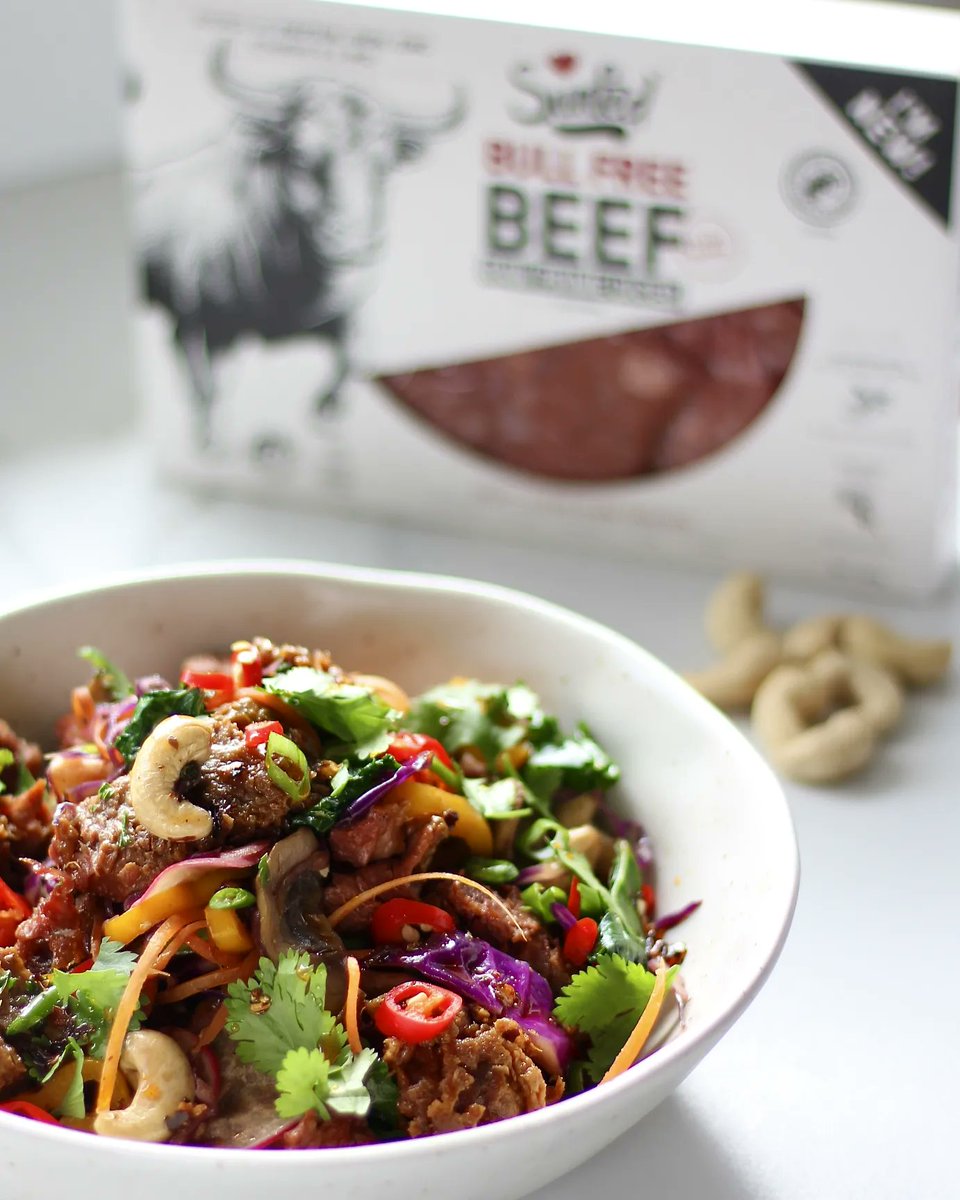This <a href="/SunfedMeats/">Sunfed♡</a> wok recipe is sure to cause a stir! Check out this 5 Spice Rainbow stir-fry, using Sunfed® Bull Free Beef™ DICED, it's packed full of goodness!

Find this recipe and more at sunfed.world/recipes

#vegan #highprotein #glutenfree #soyfree