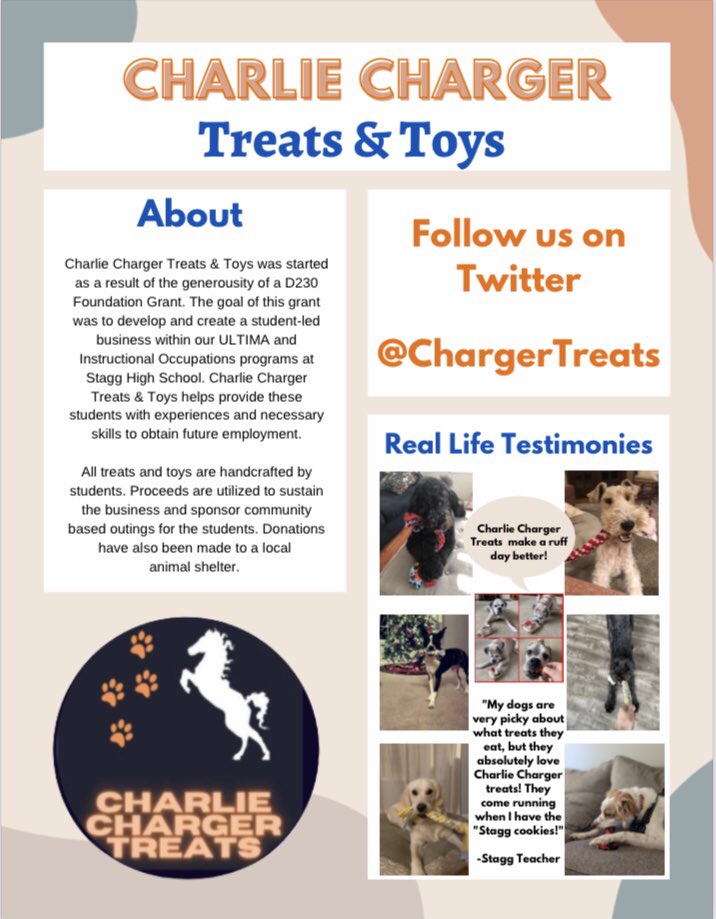 Get your favorite pup some Charger Treats and Toys for the holidays at the Stagg Craft Fair this Saturday (9am-12pm) and Sunday (10am-1pm)!! 🐶🦴