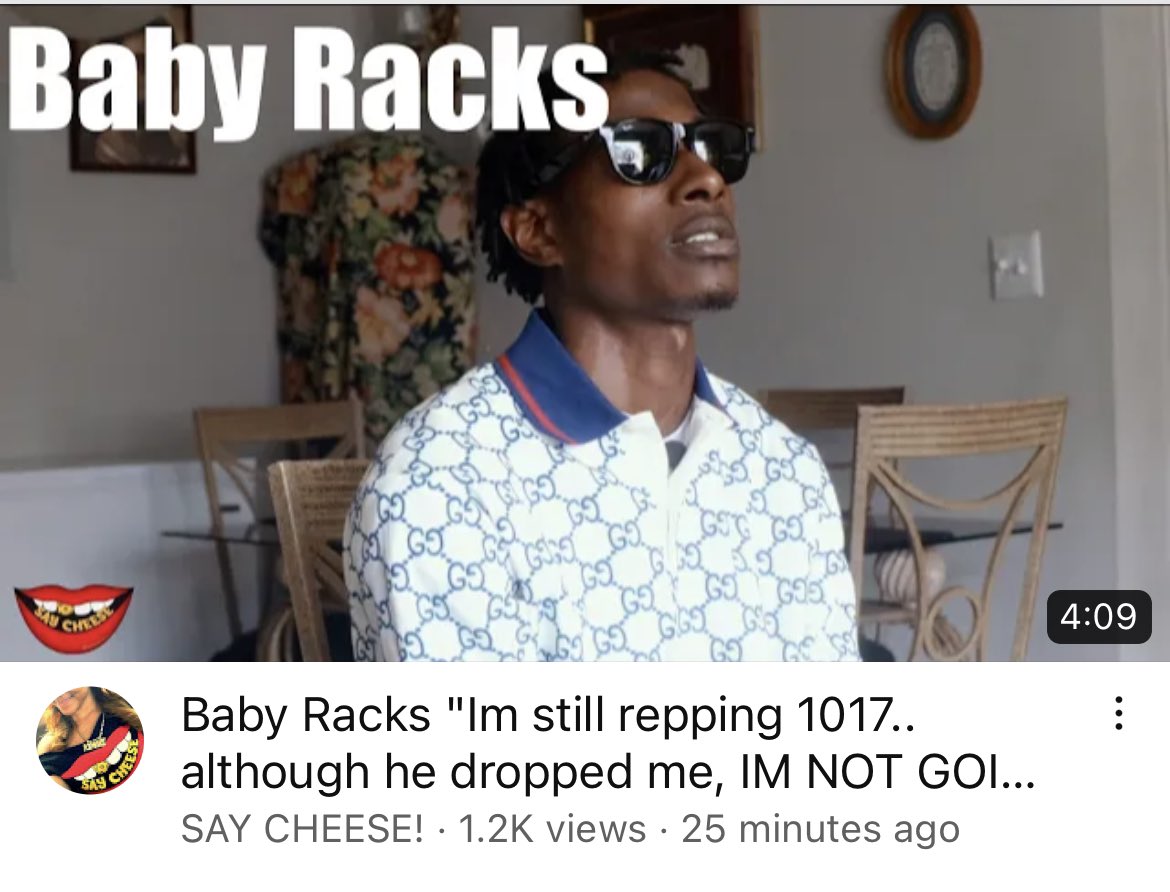 Babyracks1017's tweet photo. PART 4 out now baby racks @Shawn_Cotton @SaycheeseDGTL @AtlanticRecords #saycheesetv #guccimane #babyracks #soicyboyz https://t.co/08aHiIopsI