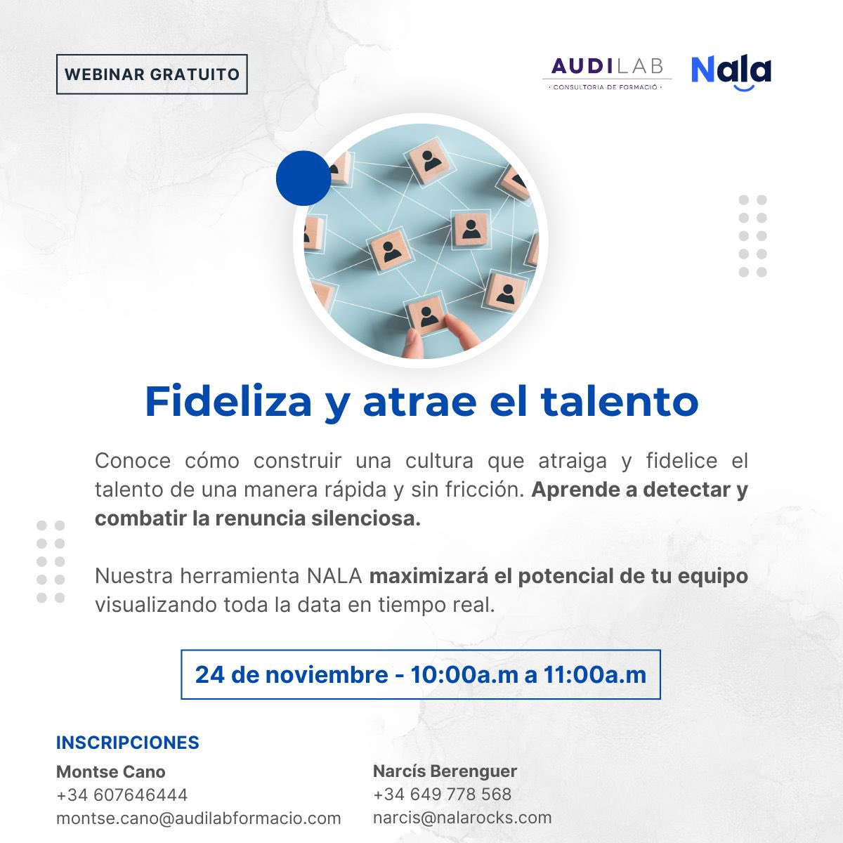 Próximo webinar el día 24 de noviembre! Reserva tu plaza, te esperamos!!