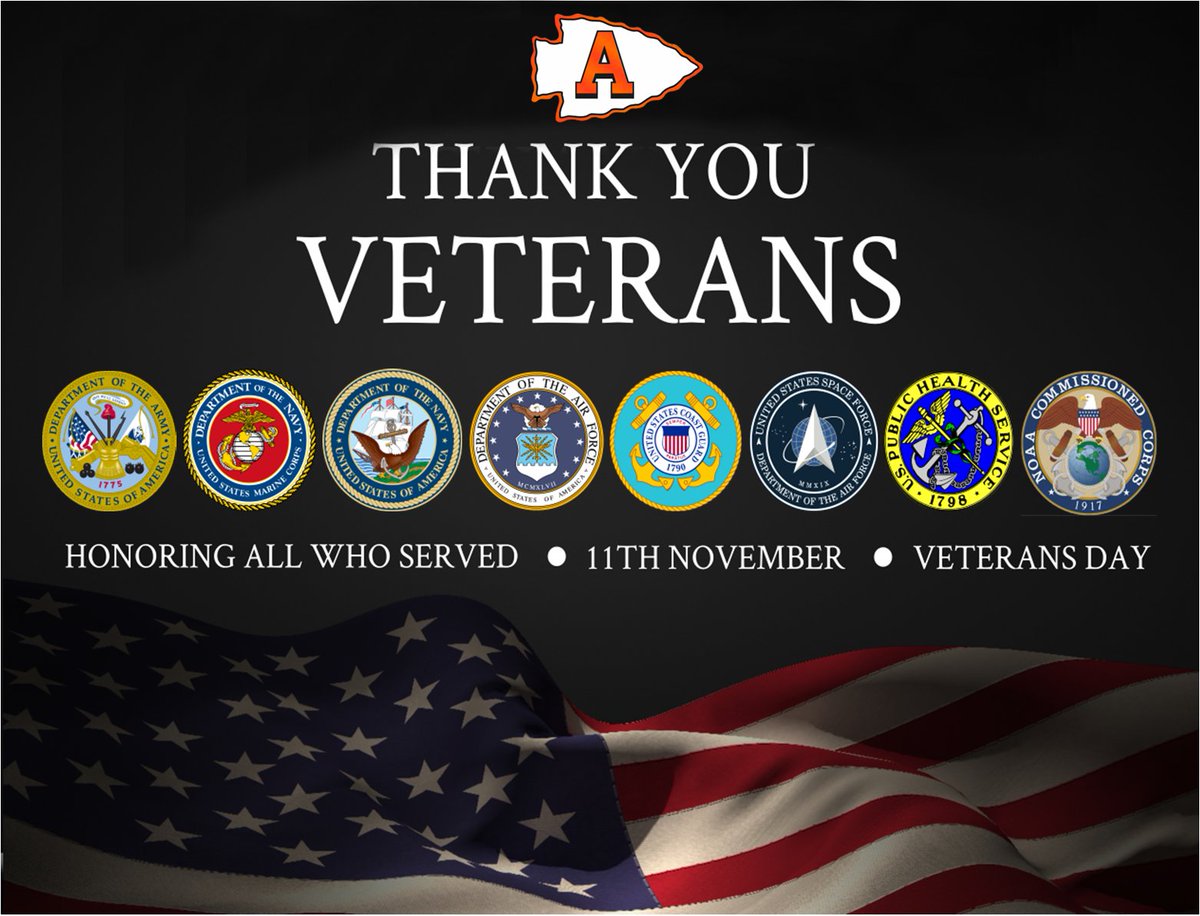 Ashland Football would like to thank all of the Alumni, Fans, and Community Members who've served our Great Country! We appreciate you!