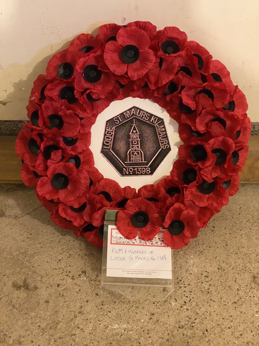 The Lodges Poppy wreath for Remembrance Sunday.