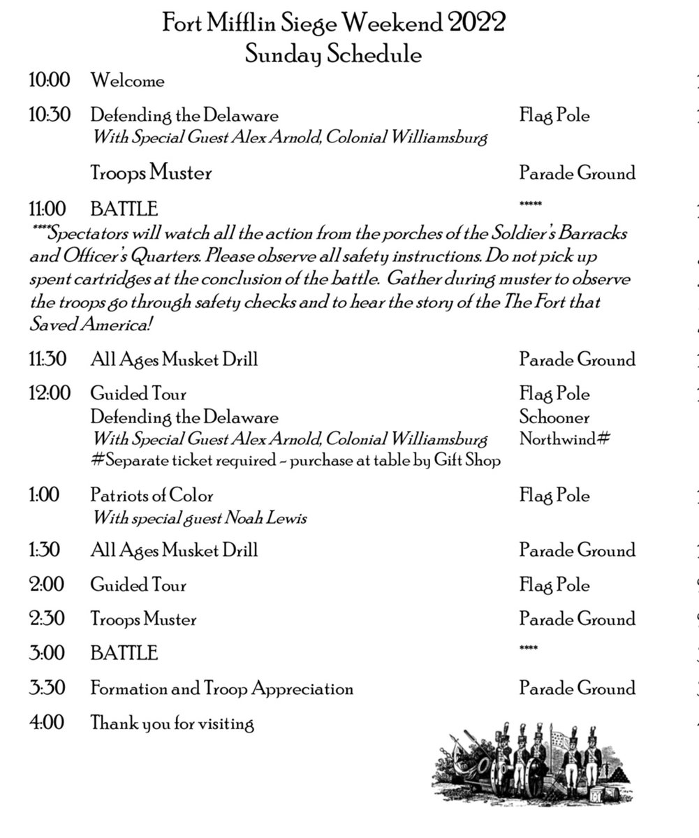 Take Notice❗️Here is the schedule of events for Siege Weekend 2022! 🇺🇸 The Schooner North Wind will be there both days to take folks on river tours ⛵️ as well.