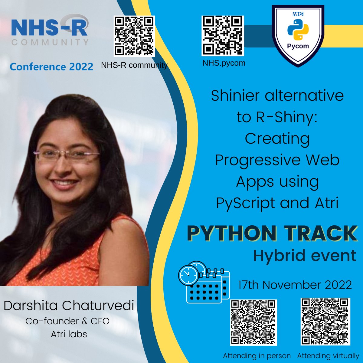 NHS Python Community (@nhspycom) on Twitter photo Darshita Chaturvedi is joining us @ nhs-pycom.net/nhs-r-conferen… on 17/11 to talk about Atri framework, which is a new web development framework for Python developers. <a href="/atrilabs/">Atri Labs</a> <a href="/NHSDigital/">NHS England Transformation</a> <a href="/NHSEngland/">NHS England</a> @apha_analysts <a href="/AnalystX_/">AnalystX</a> #python #opensource #NHS Darshita Chaturvedi is joining us @ nhs-pycom.net/nhs-r-conferen… on 17/11 to talk about Atri framework, which is a new web development framework for Python developers. <a href="/atrilabs/">Atri Labs</a> <a href="/NHSDigital/">NHS England Transformation</a> <a href="/NHSEngland/">NHS England</a> @apha_analysts <a href="/AnalystX_/">AnalystX</a> #python #opensource #NHS