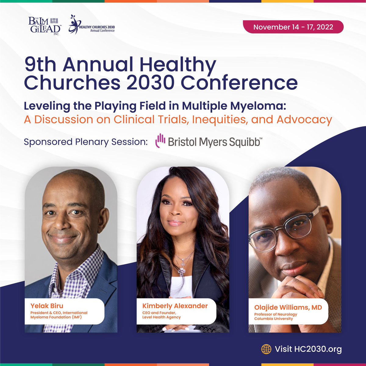 #DYK Multiple myeloma is the most common form of blood cancer among African Americans. During the Healthy Churches 2030 Conference, we will discuss living with this cancer, clinical trials, health equity and advocating for the Black community. #BlackHealthAgenda #theBalmInGilead