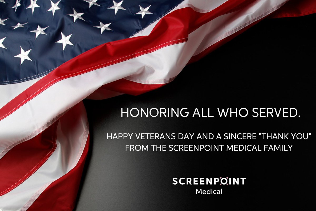 screenpointmed's tweet photo. The ScreenPoint Medical team pays our respects to all who have served. We are grateful for your sacrifice and honor you on this Veterans Day.

#VeteransDay #HappyVeteransDay #ThankYouVeterans #HonorAllWhoServed #ScreenPointMedical https://t.co/EkvPuxsKXT