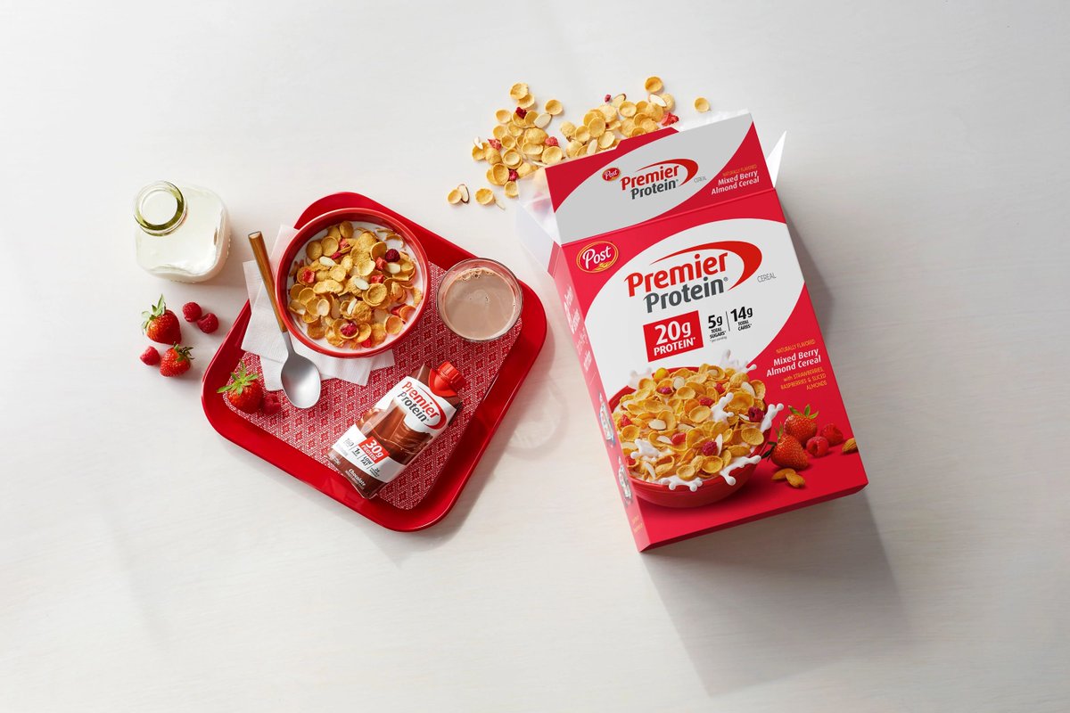 Post Cereals (@postcereals) on Twitter photo Have you tried <a href="/premierprotein/">PremierProtein</a>® Mixed Berry Almond Cereal?
With strawberries, raspberries, sliced almonds – and 20 grams of protein to help you feel full – we can’t think of a tastier and more nutritious way to treat yourself. Have you tried <a href="/premierprotein/">PremierProtein</a>® Mixed Berry Almond Cereal?
With strawberries, raspberries, sliced almonds – and 20 grams of protein to help you feel full – we can’t think of a tastier and more nutritious way to treat yourself.