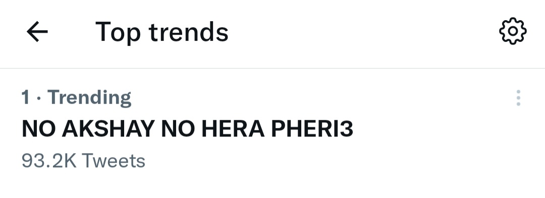 akkikumaritaly's tweet photo. The message is clear: 

NO AKSHAY NO HERA PHERI3 https://t.co/BjbtmXqYgM