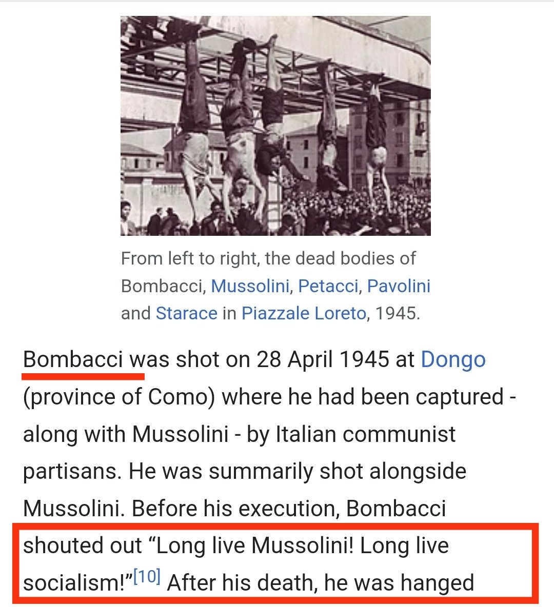 Diggerich_'s tweet photo. @milanpavic @SanderLeblanc Absoluut en 100% juist.
#Bombacci een keiharde #Communist liet zich vol overtuiging de dood injagen met #Mussolini . https://t.co/2hUutp286U