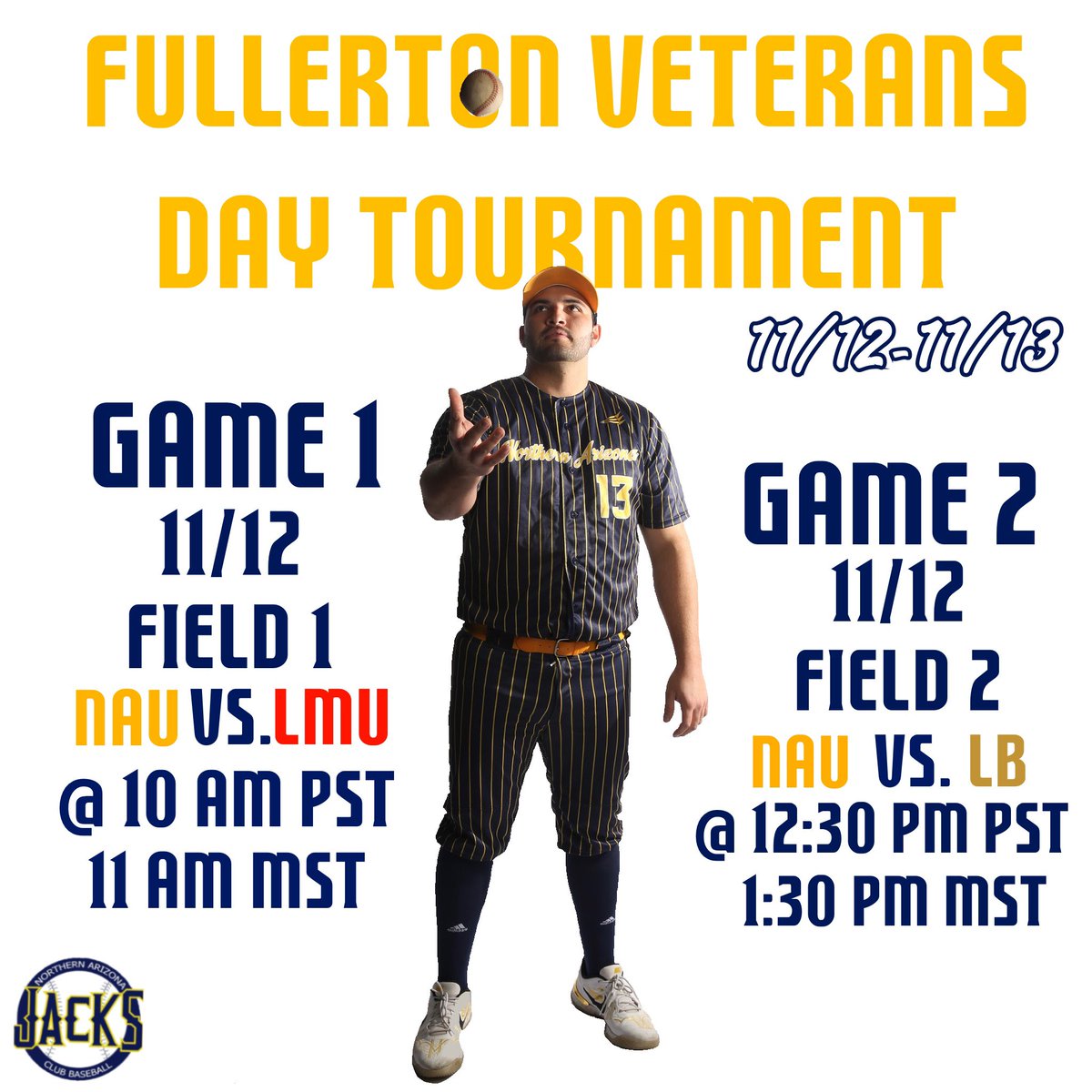 NAU_Baseball's tweet photo. The team is headed to California this weekend for the Fullerton Veterans Day Tournament‼️ Keep checking for updates and tune in on our game changer⚾️ https://t.co/OnFvhYF8OO