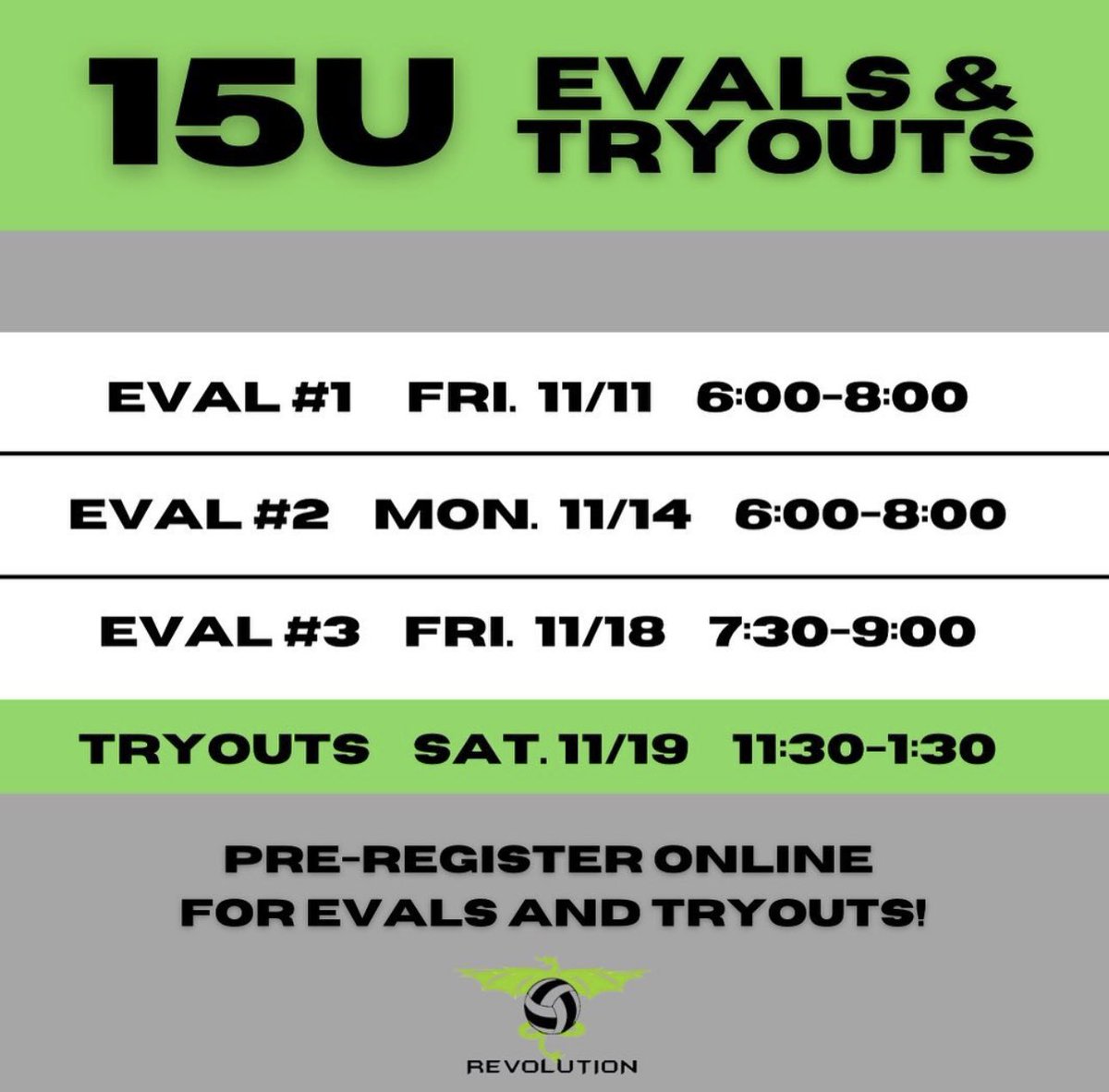rev_volleyball's tweet photo. ✨ ALL 15U ATHLETES ✨ 

We look forward to seeing you tonight! 

Meet your 15s Coaches ⬇️

#AZRVA #clubtryouts #volleyball #phoenix https://t.co/juqxZSraHh