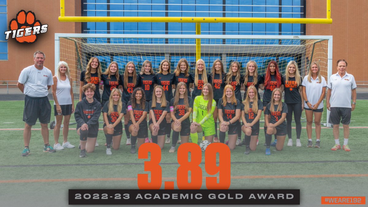 tigerfarmington's tweet photo. The good news keep rolling in. Congratulations, @girlssoccer_FHS on your Academic Gold Award!

#WeAre192 https://t.co/nJBrx8oaEo