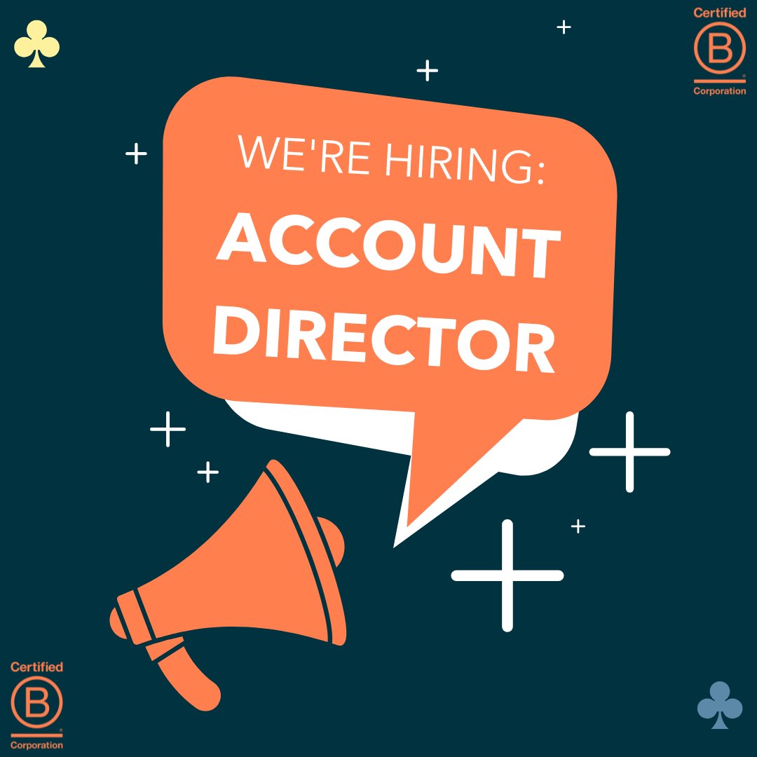 Senior Account Directors - we’re hiring! 
As an award-winning B-Corp agency, we navigate environmental issues as well the FMCG arena. You must be confident in your abilities, and have experience across all elements of the PR matrix. Find out more: wildcard.co.uk/who-we-are/car…