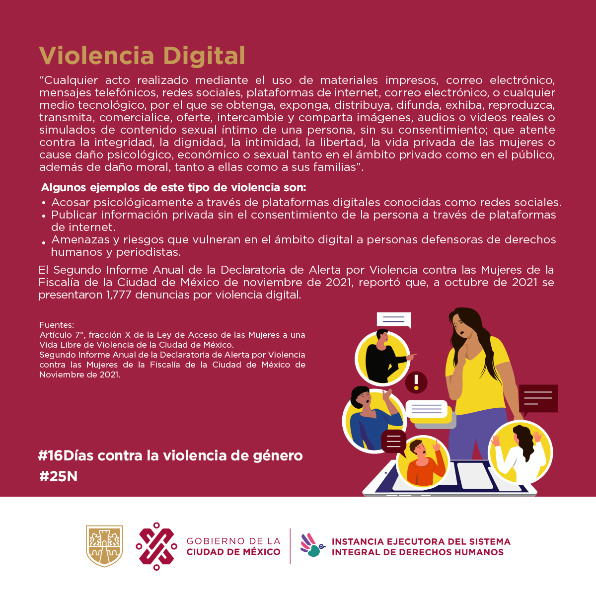 La violencia hacia las mujeres tiene una dimensión digital: la descalificación a través de expresiones sexistas es una de sus formas. Te invitamos a conocer y compartir, sumemos esfuerzos contra la #ViolenciaDeGénero en todas sus manifestaciones #25N #DíaNaranja #CiudadDeDerechos