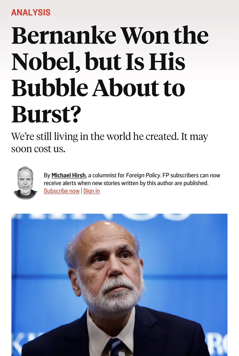 balajis's tweet photo. Lose billions of dollars for crypto investors, and you rightfully face consequences.

But lose trillions of dollars for the entire world, and you win a Nobel Prize. https://t.co/OzdjaR3dk5