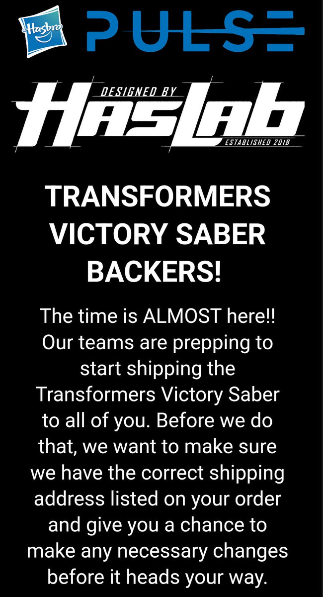 BradleyCSugg's tweet photo. Woo Hoo!!!
#トランスフォーマー #starsaber #victorylio #transformersvictory #transformershaslab #transformers #hasbro #hasbropulse #haslab #matrix_quest https://t.co/rdeuTL7fbs