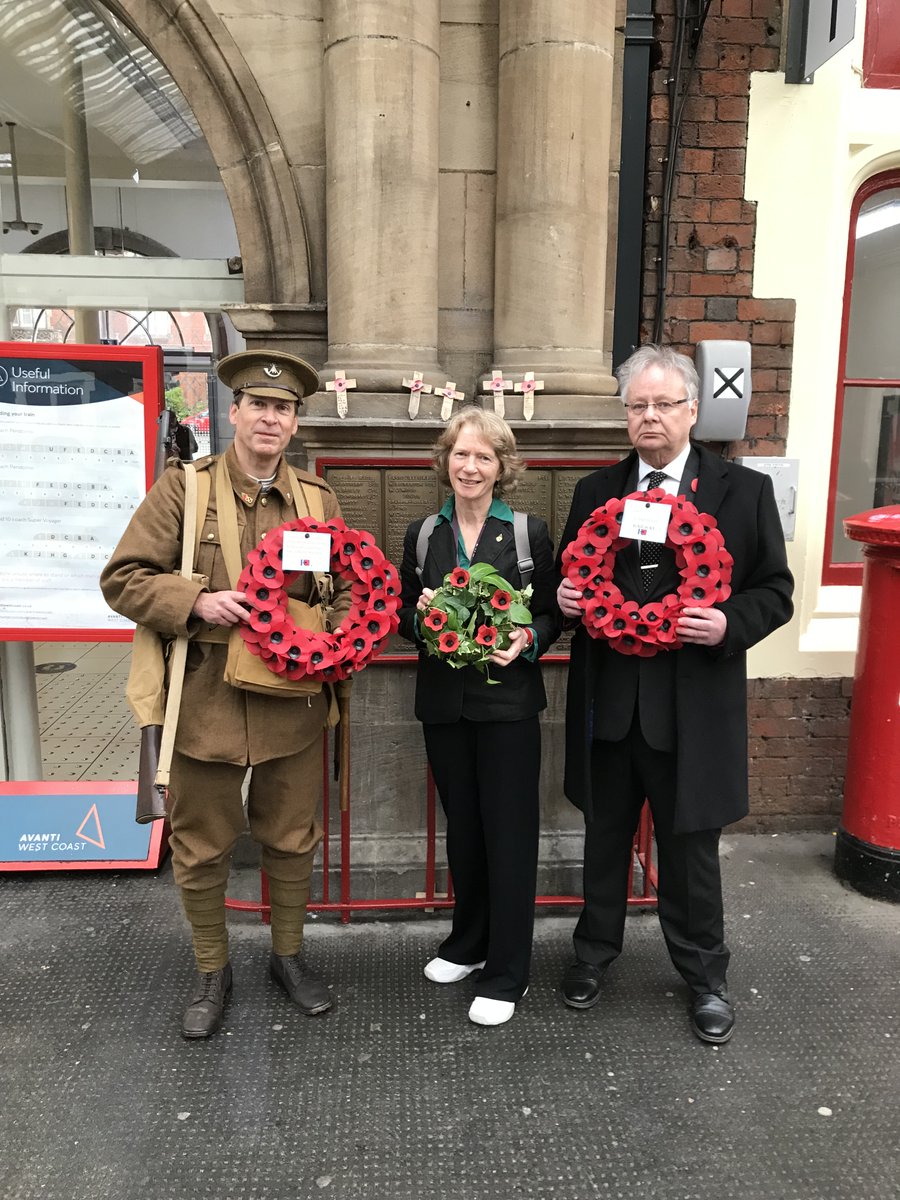5D_Stoke's tweet photo. Honoured to be part of the @VETERANSCHARITY @NorthStaffsCRP  Routes of Remembrance bringing a wreath from Stoke to @EastMidRailway #Derby station @RailwyMission service as part of #remembranceday2022. Interviewed by @SimonHareBBC for @bbcemt about my G-GF. https://t.co/PT5BIkr1oH https://t.co/vBFVp9V8pG