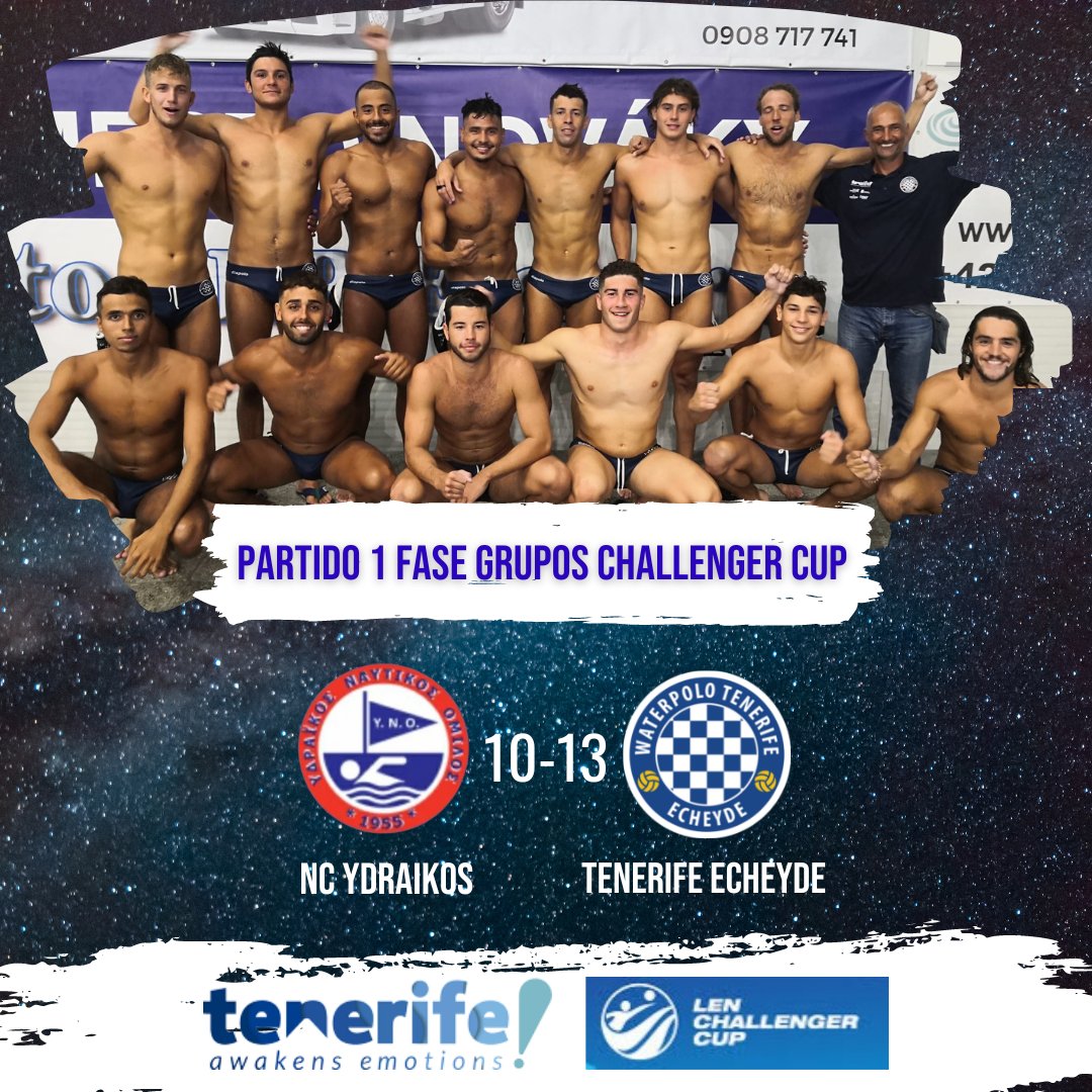 ⏱️ FINAL | 10-13 | ¡HISTOOOORIA HISTOOORIA HISTOOORIA‼️ Primera victoria en competición europea en la historia del #TenerifeEcheyde 🤽‍♂️😍 

🔝PARTIDAZO para ganar a un duro rival como el <a href="/yno_ydraikos/">Ydraikos</a> 🇬🇷 ¿Soñamos❓️

#VamosEcheyde #ElPlan2023 #DespiertaEmociones <a href="/VisitTenerifeES/">VisitTenerifeES</a>