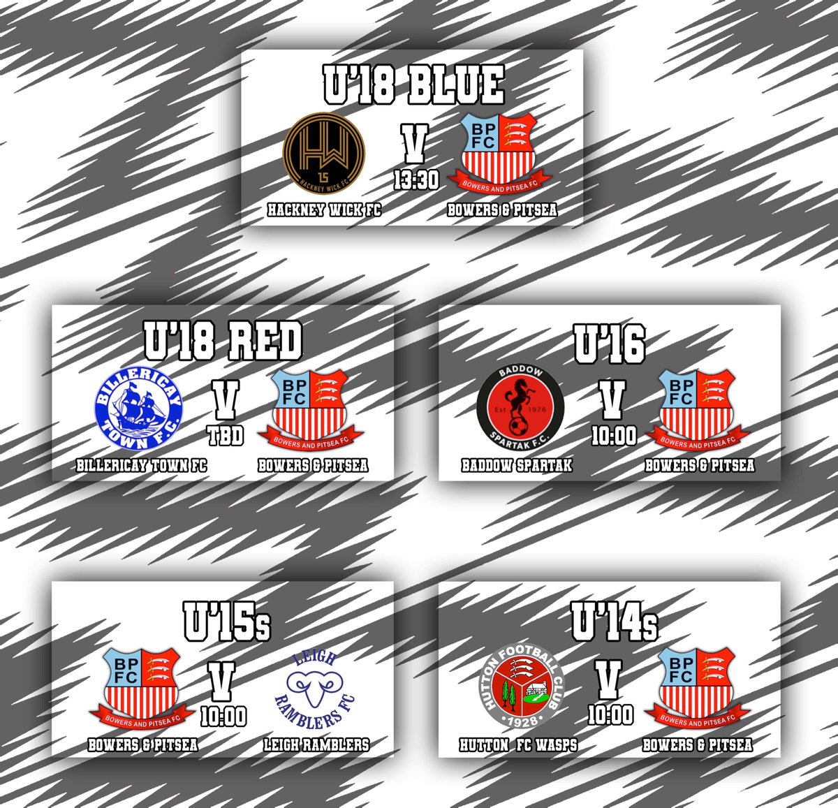 Sundays Fixtures!
🔴⚪️